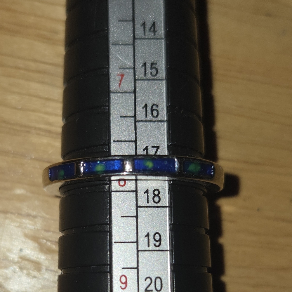 Macy's Silver and Blue Ring